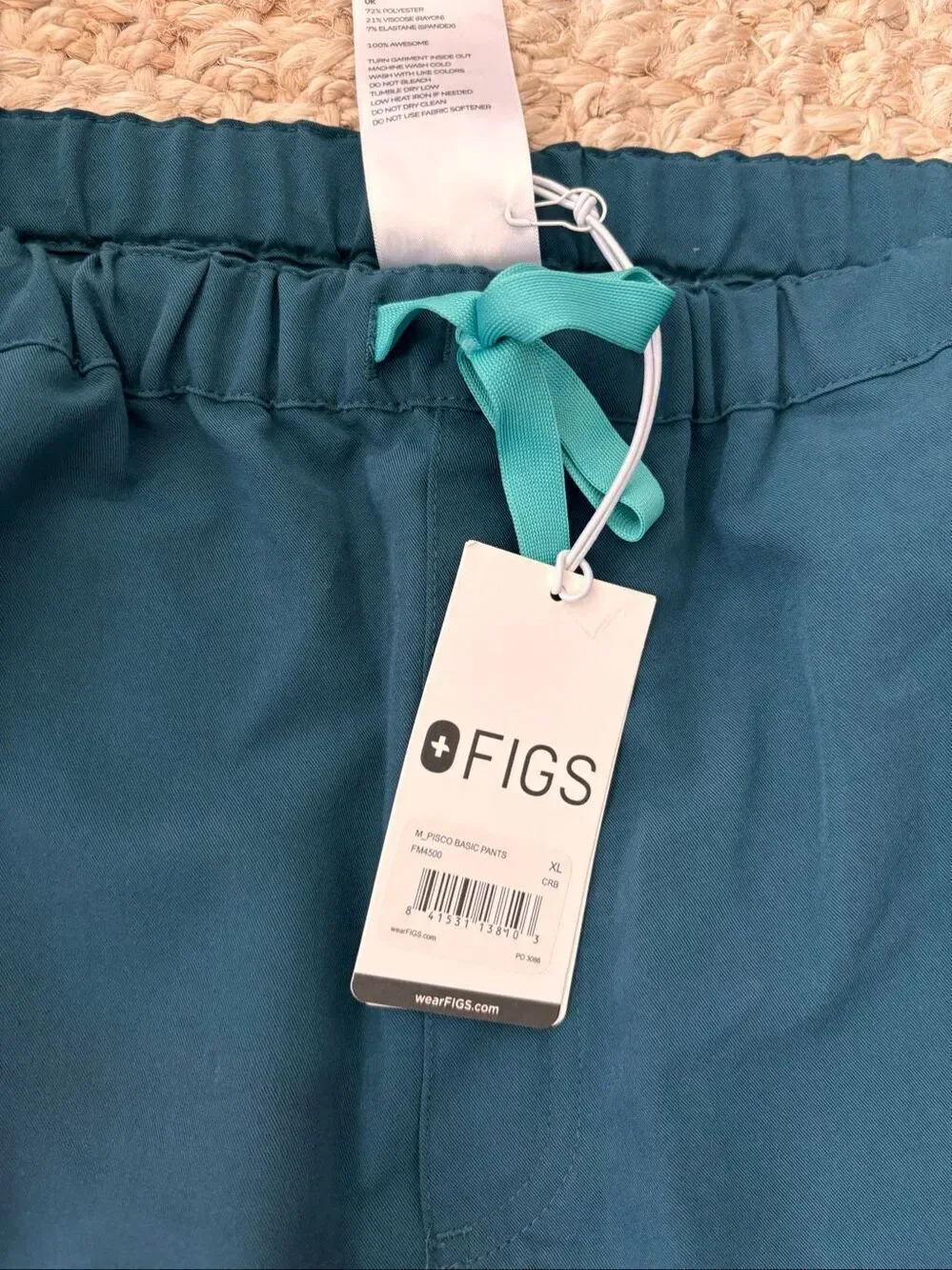 NWT FIGS Technical Scrub Pants | Performance Stretch Medical Uniform XL dark tea